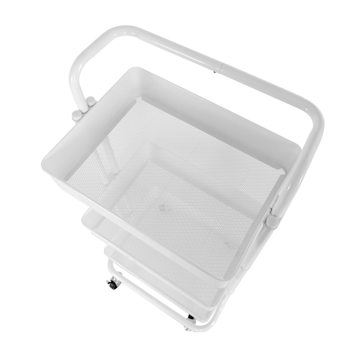 3-Tier Steel Cart with Handle
