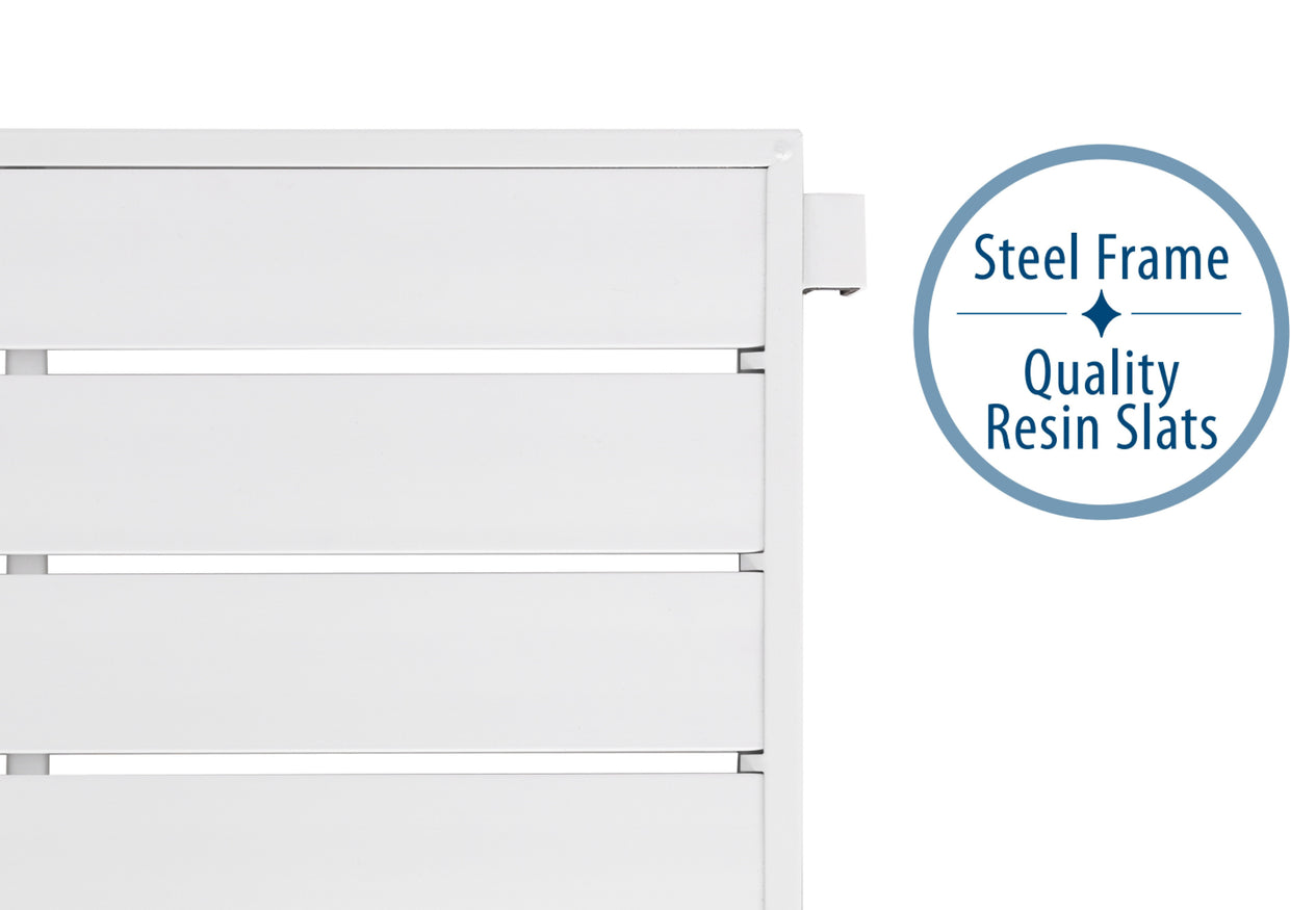 Close up of shoe rack slats