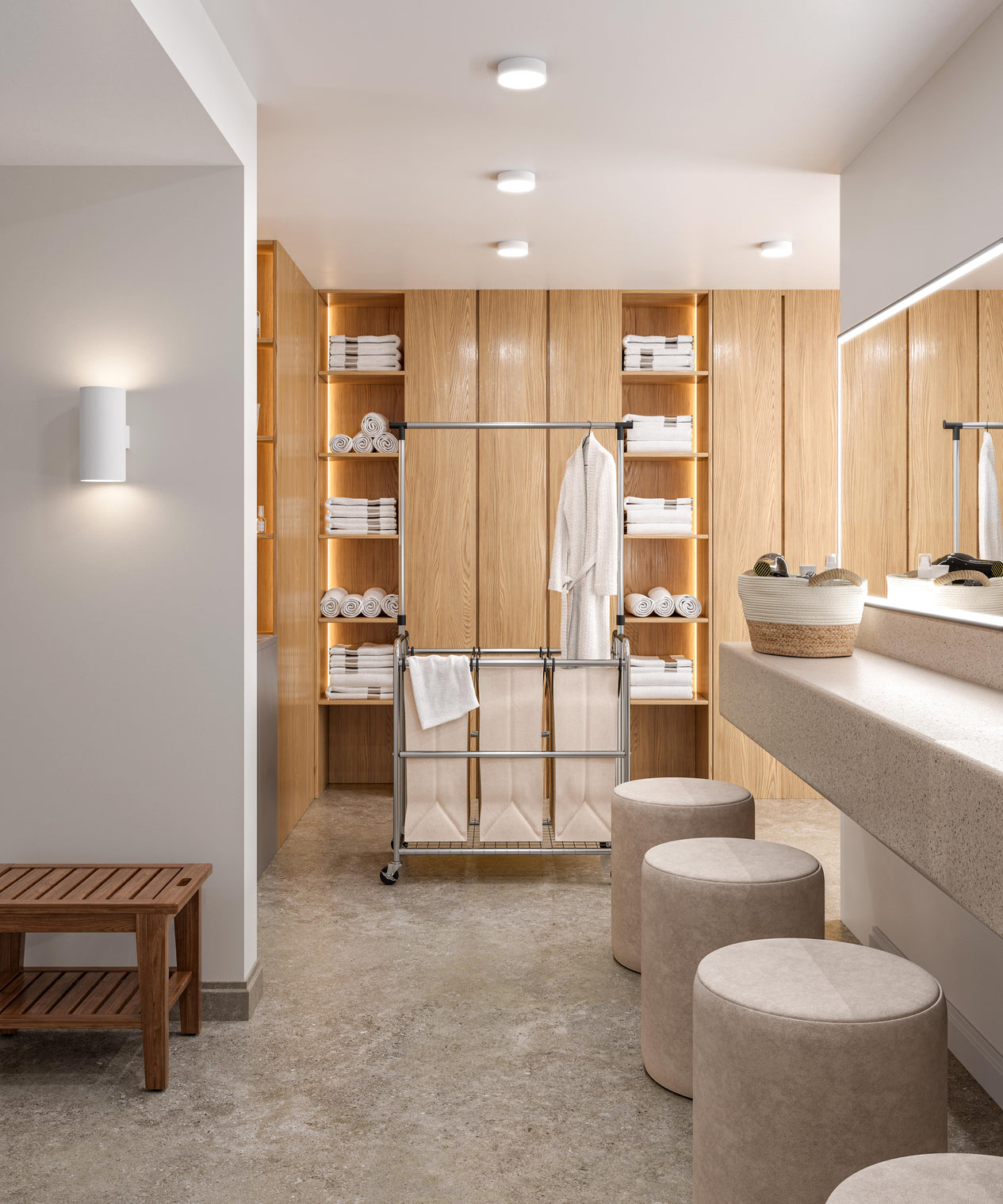 Rolling 3-Bag Steel Laundry Sorter w/ Hanging Bar