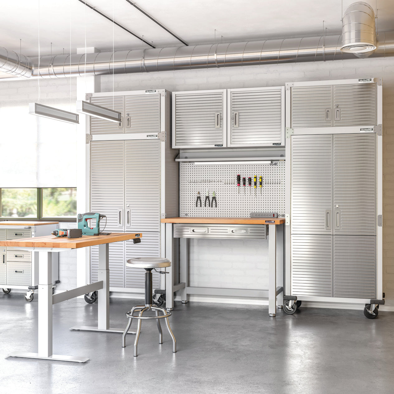 UltraHD® Rolling Storage Cabinet, White