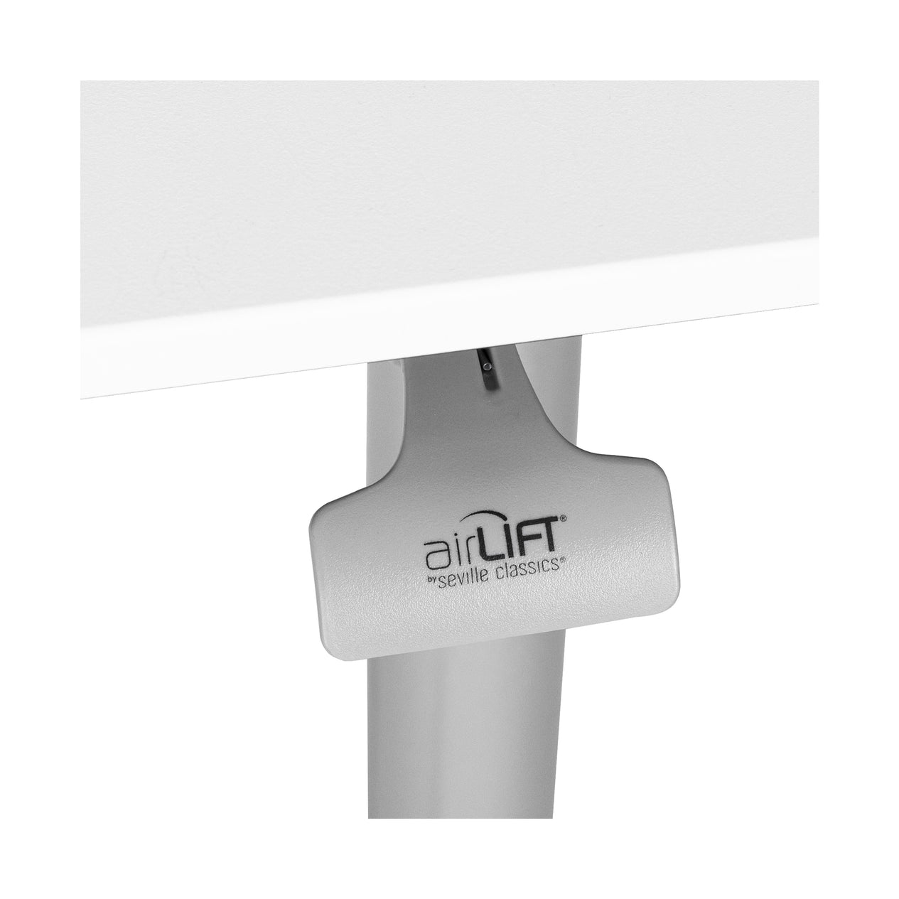 airLIFT® Premium Pneumatic Sit-Stand Mobile Desk Cart, White