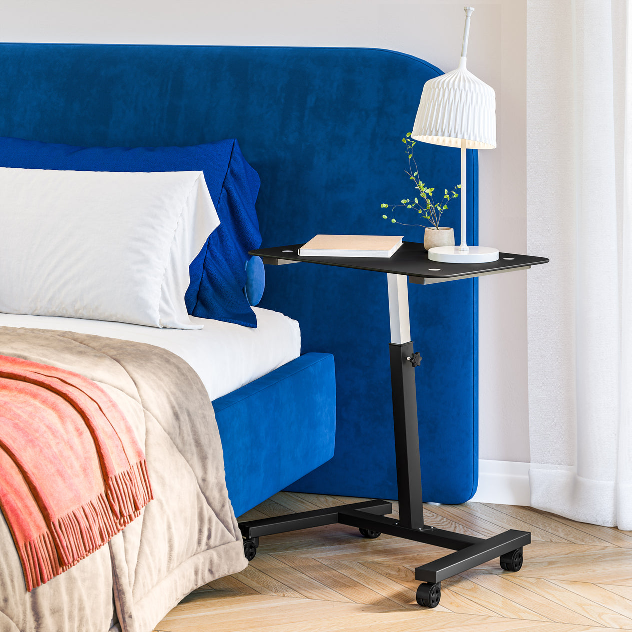 airLIFT® Tempered Glass Top Mobile Desk