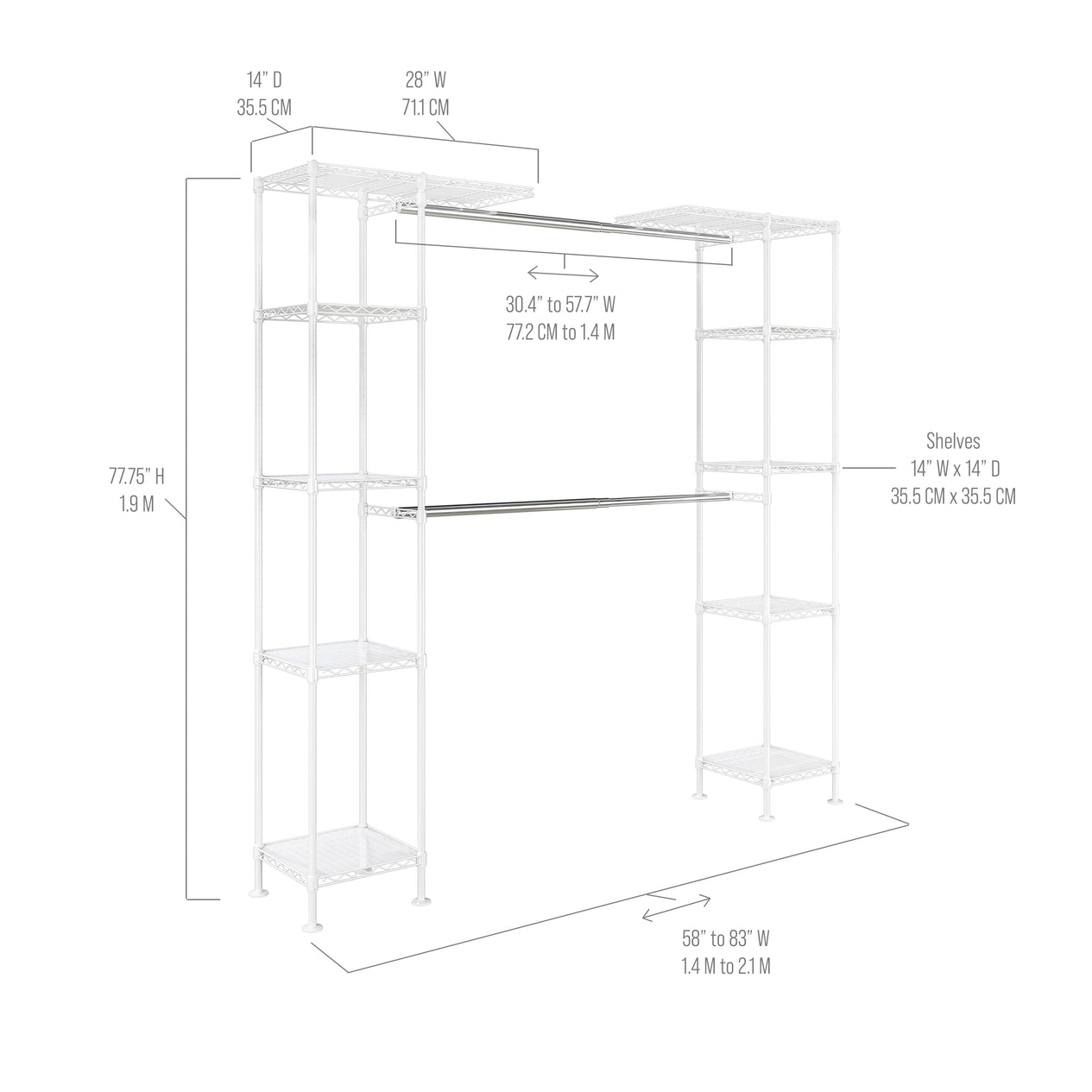 Expandable Closet Organizer System