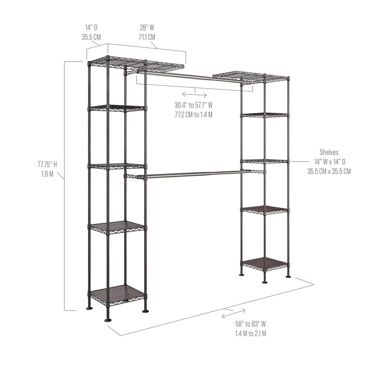 Expandable Closet Organizer System