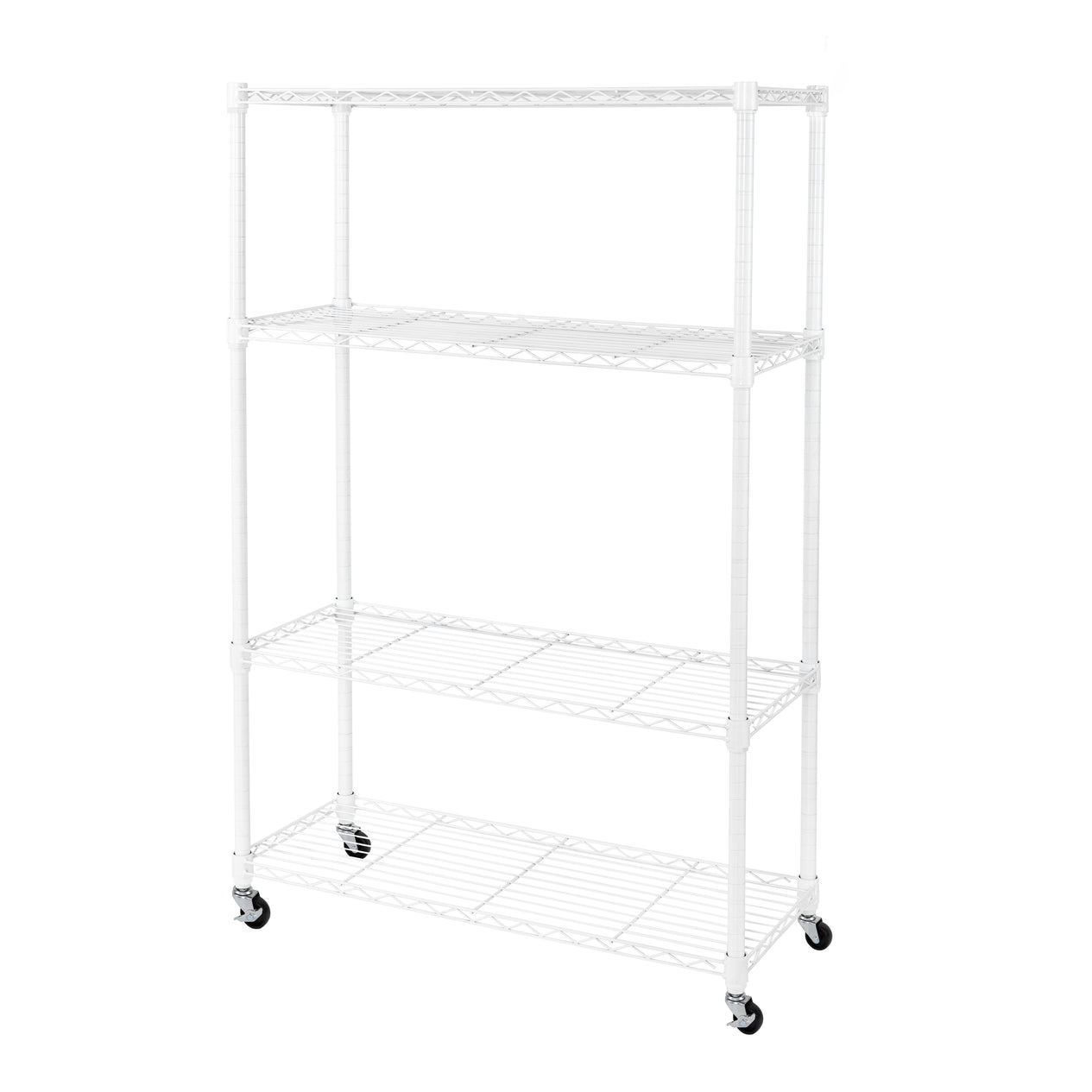 Angled right white shelf