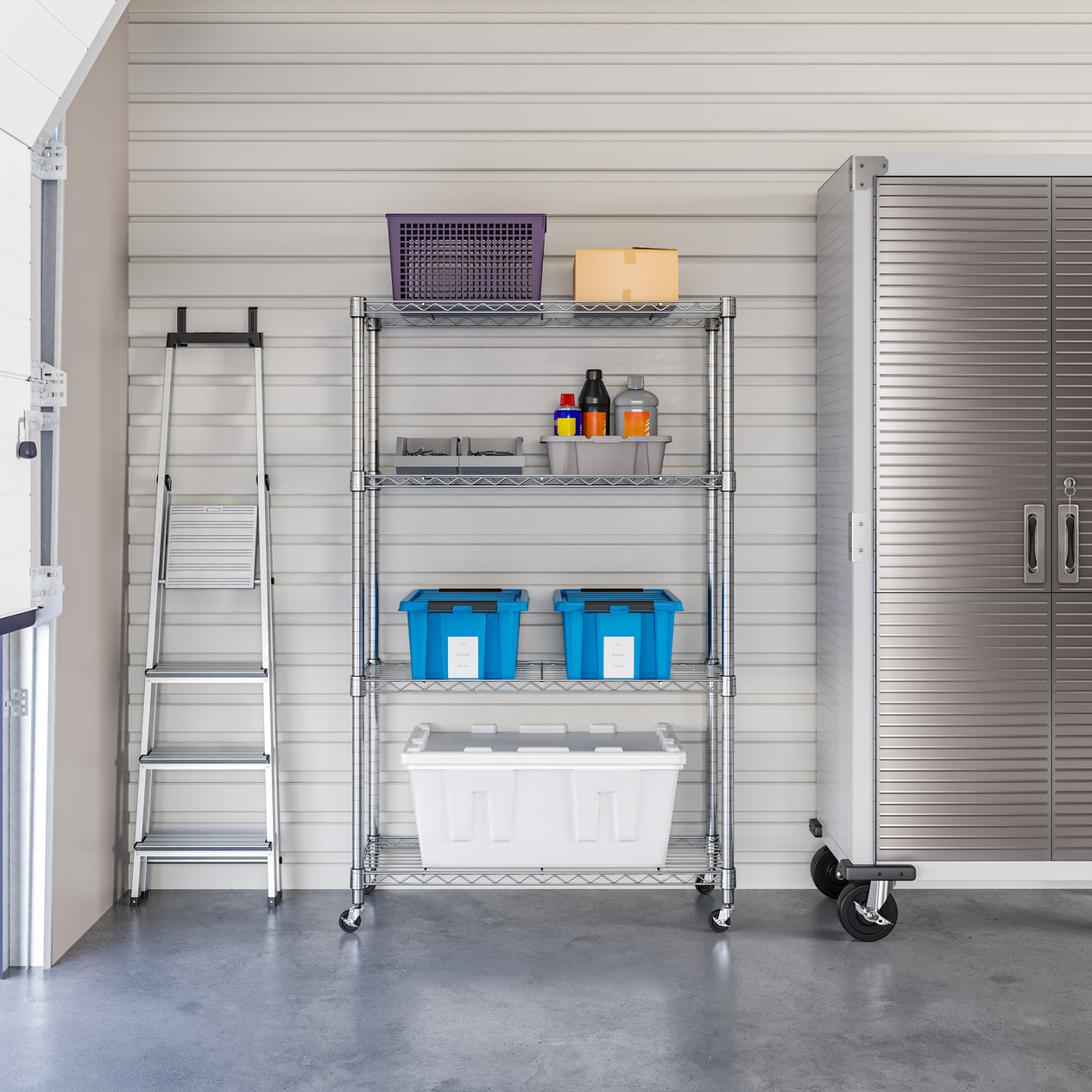 4-Tier NSF-Certified Steel Shelving