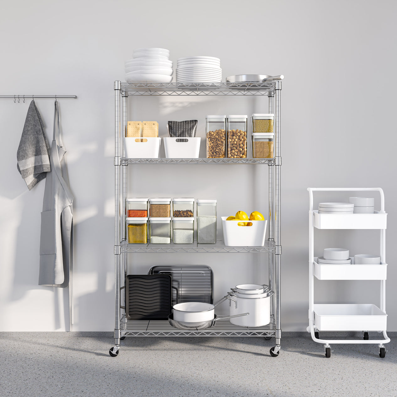 4-Tier NSF-Certified Steel Shelving