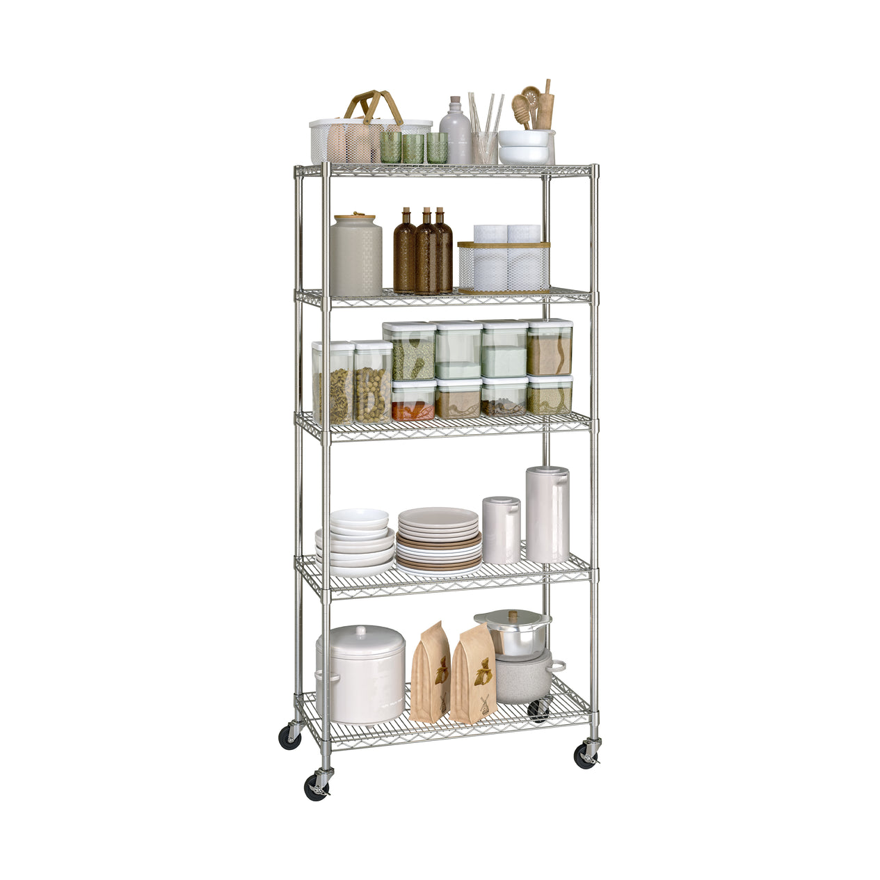5-Tier NSF-Certified Steel Shelving