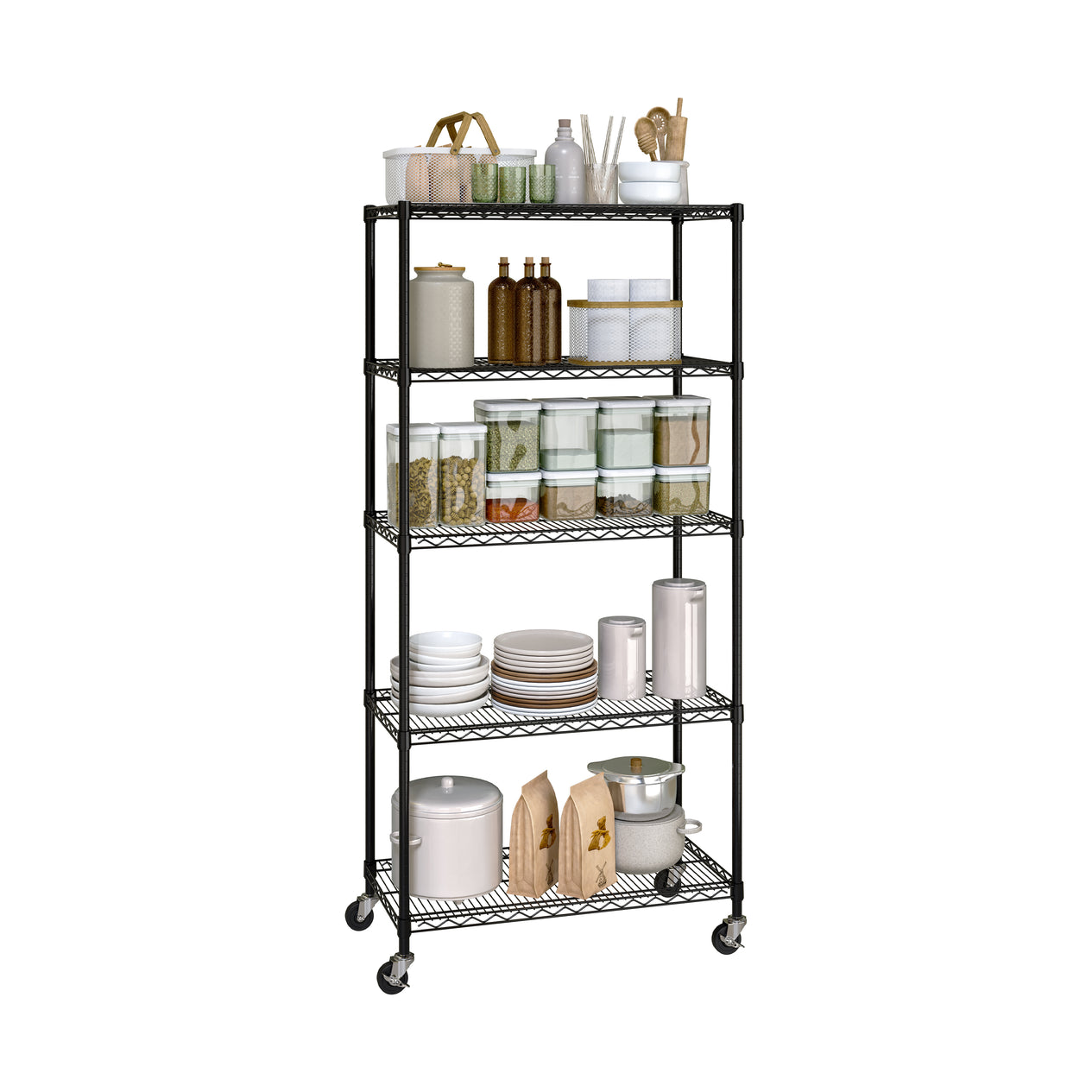 5-Tier NSF-Certified Steel Shelving