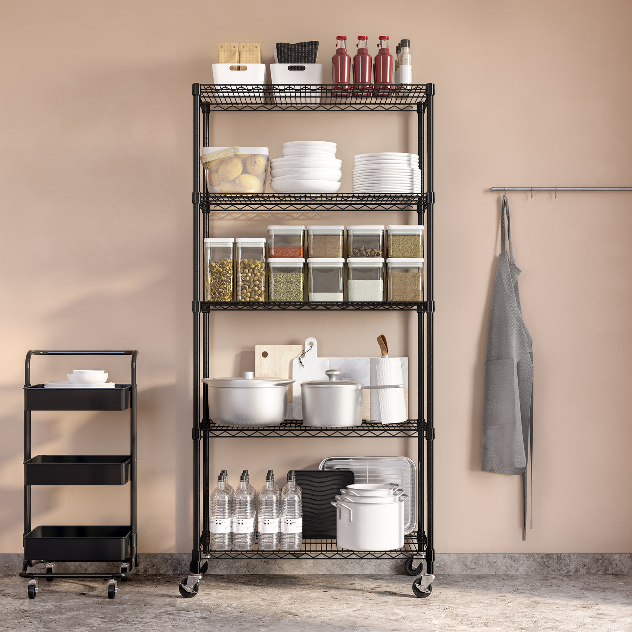 5-Tier NSF-Certified Steel Shelving