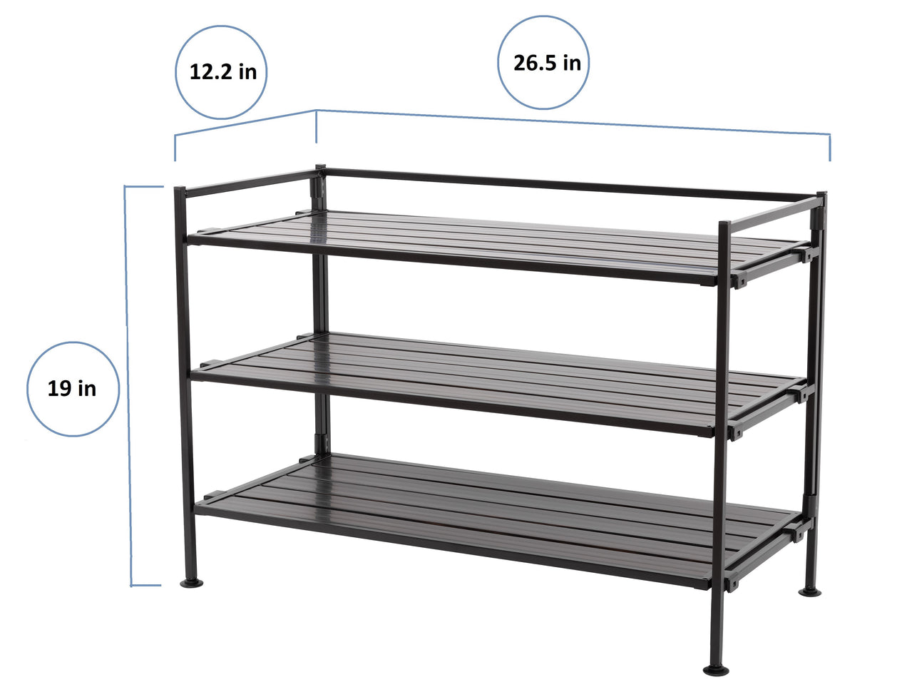 Espresso shoe rack dimensions
