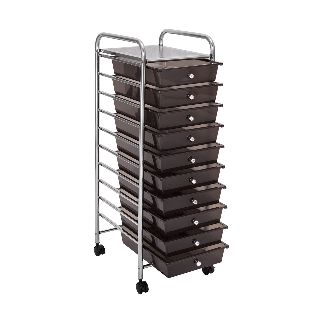 10-Drawer Organizer Cart, Black