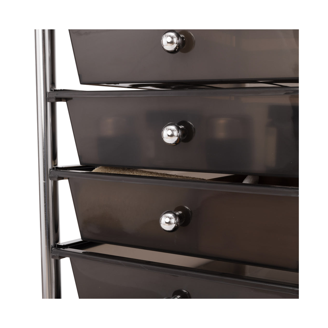 10-Drawer Organizer Cart, Black