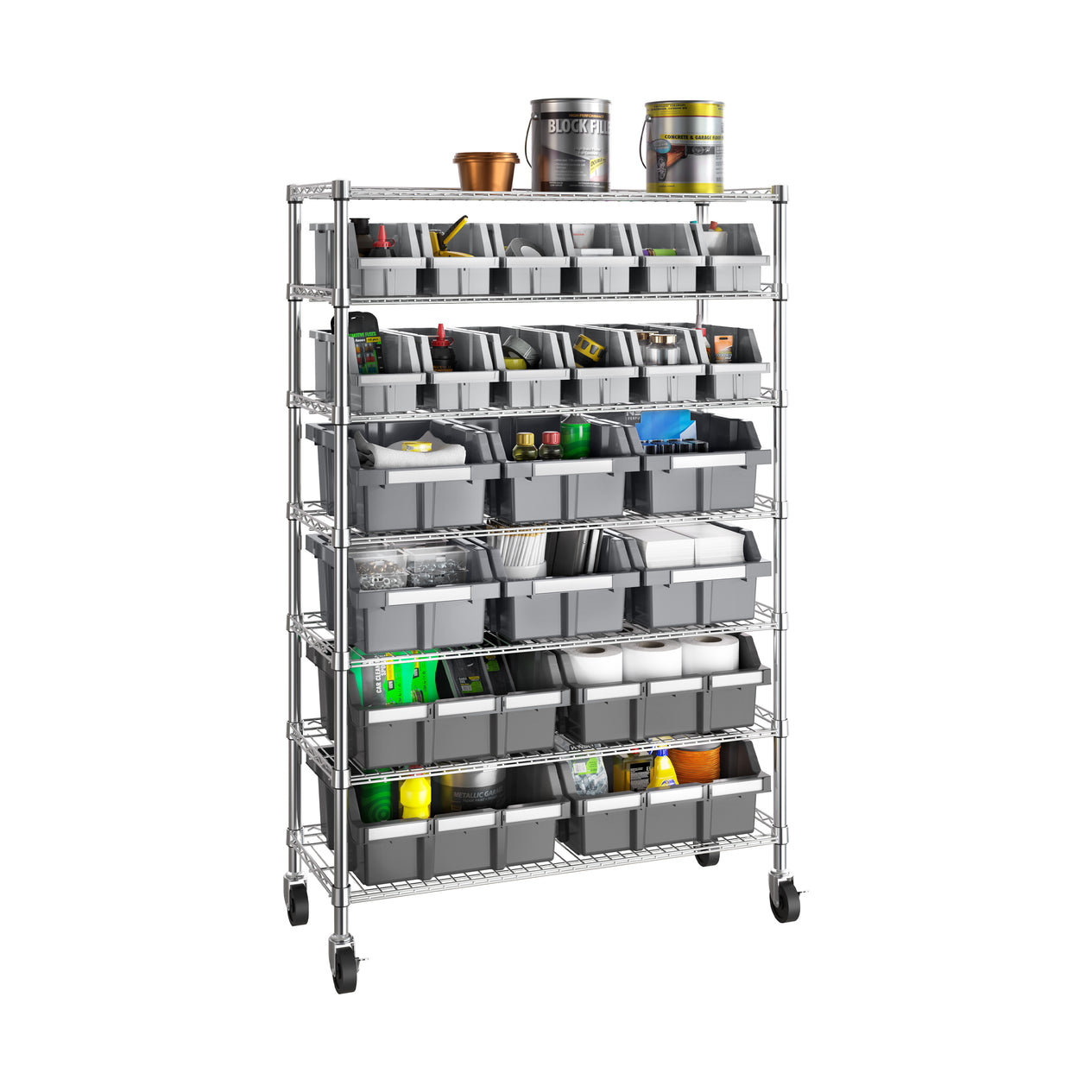 7-Tier NSF-Certified 22-Bin Rack