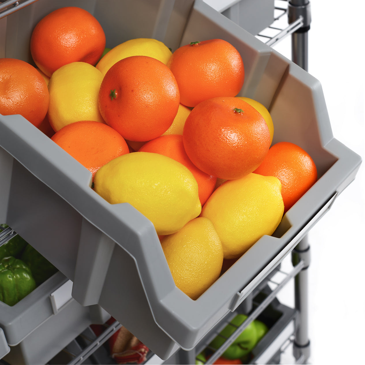 Kitchen props in bins