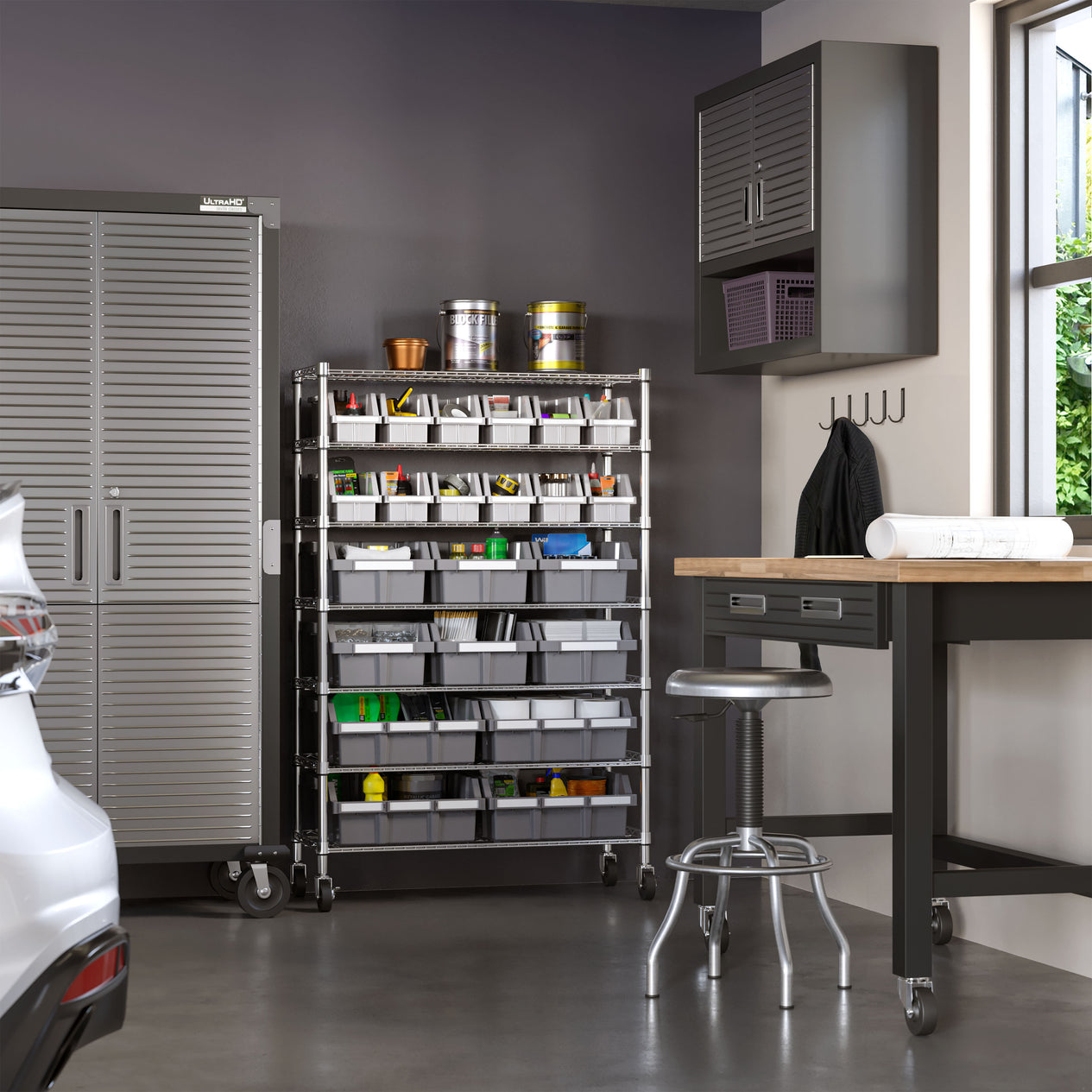 7-Tier NSF-Certified 22-Bin Rack