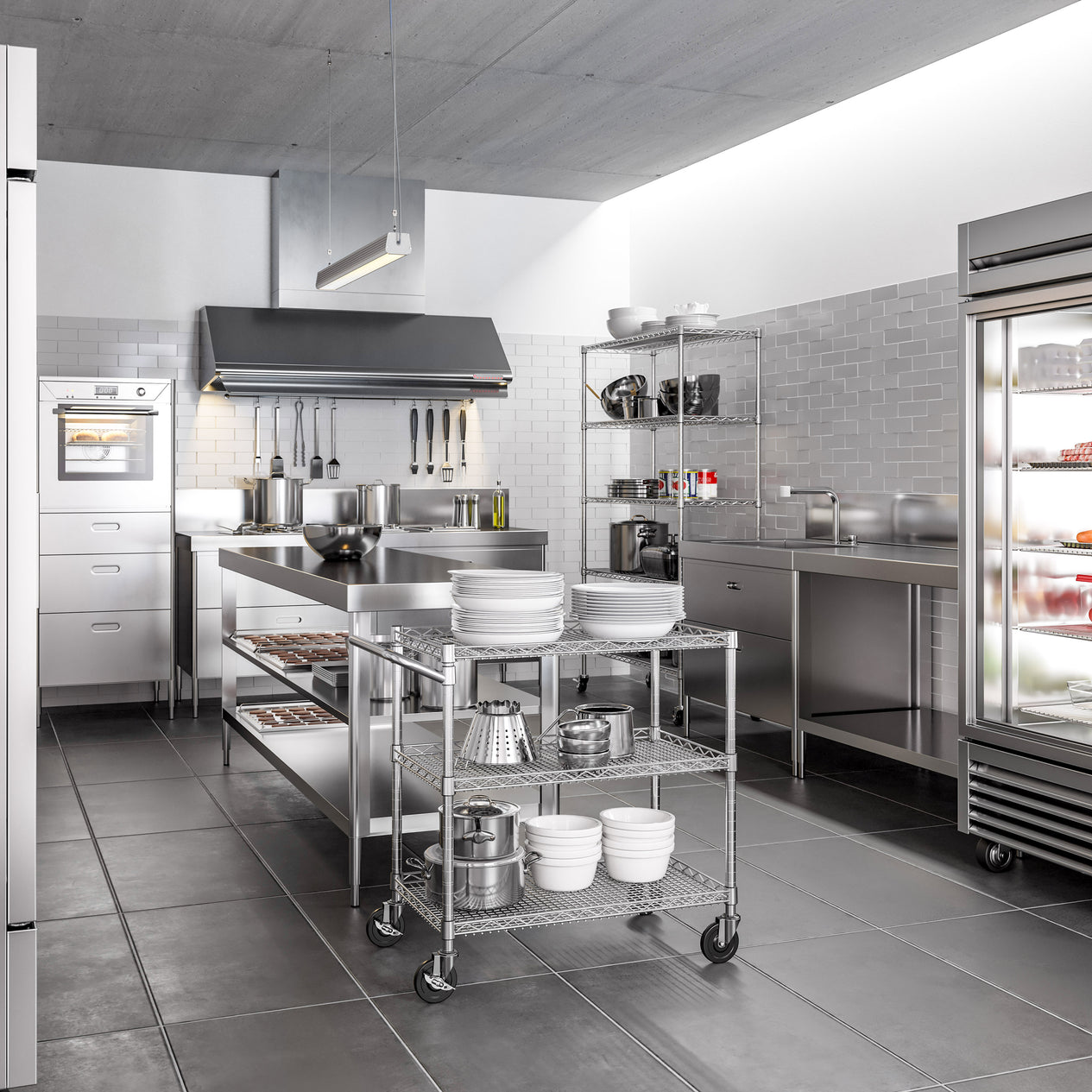 3-Tier NSF-Certified Utility Cart