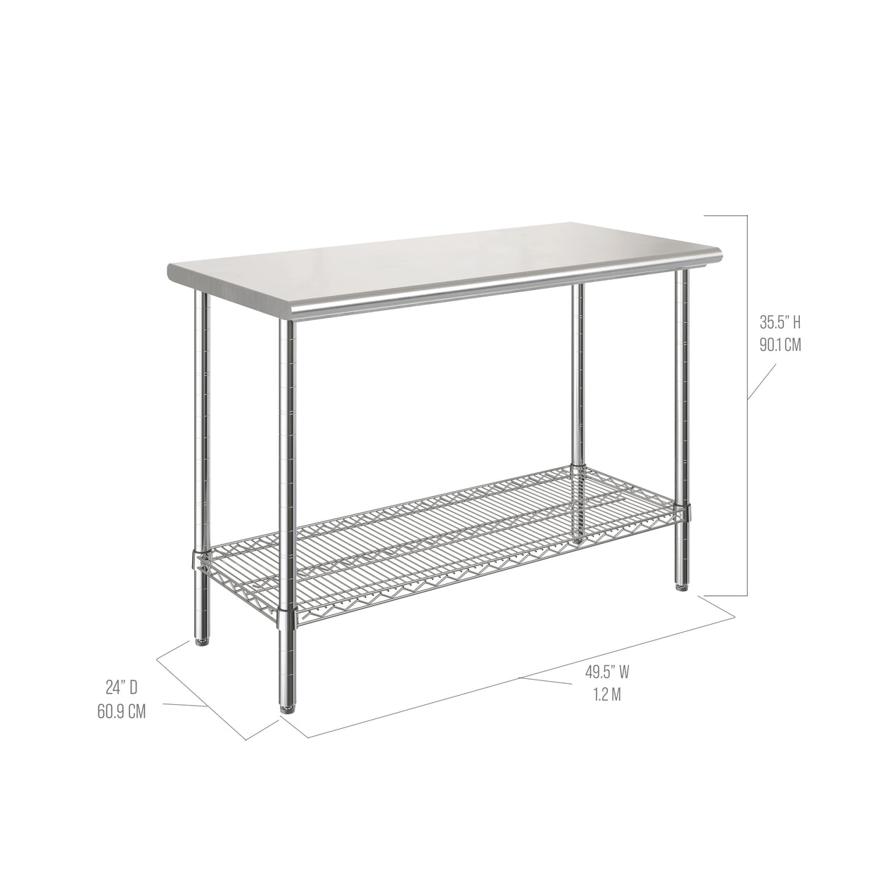 Stainless Steel Top Worktable NSF-Certified