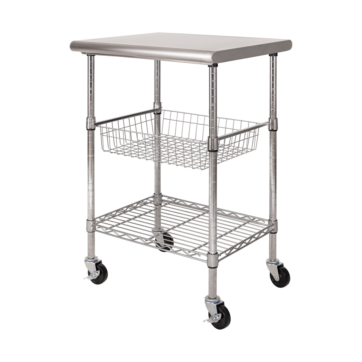 Stainless Steel NSF-Certified Utility Worktable Cart