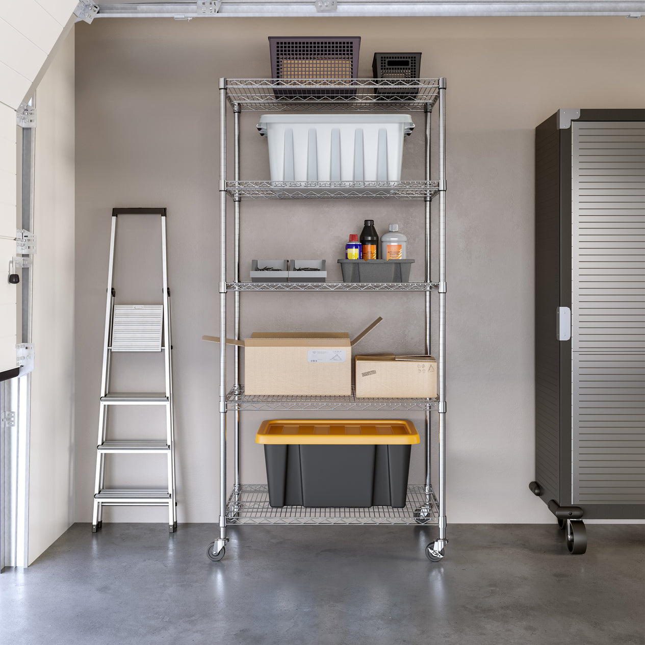 UltraDurable® 5-Tier NSF-Certified Steel Shelving