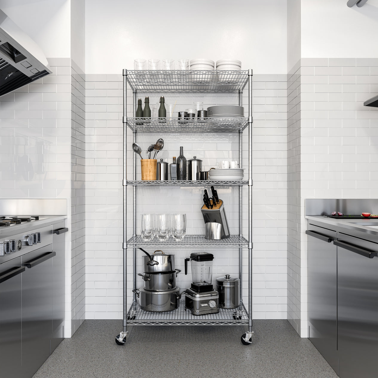 UltraDurable® 5-Tier NSF-Certified Steel Shelving