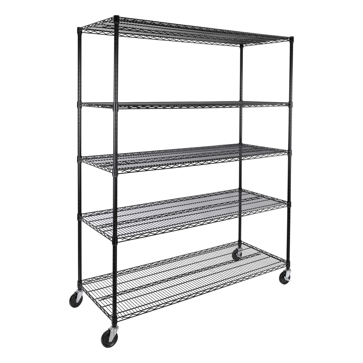 UltraDurable® 5-Tier NSF-Certified Steel Shelving, Black