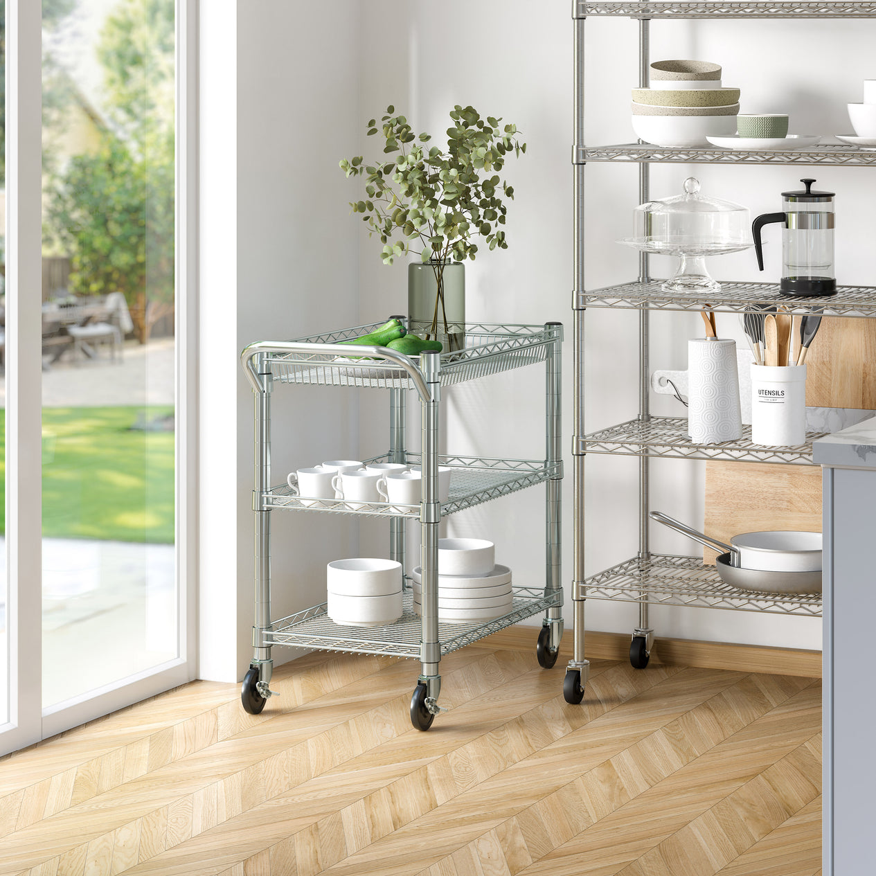 3-Tier NSF-Certified Heavy-Duty Utility Cart