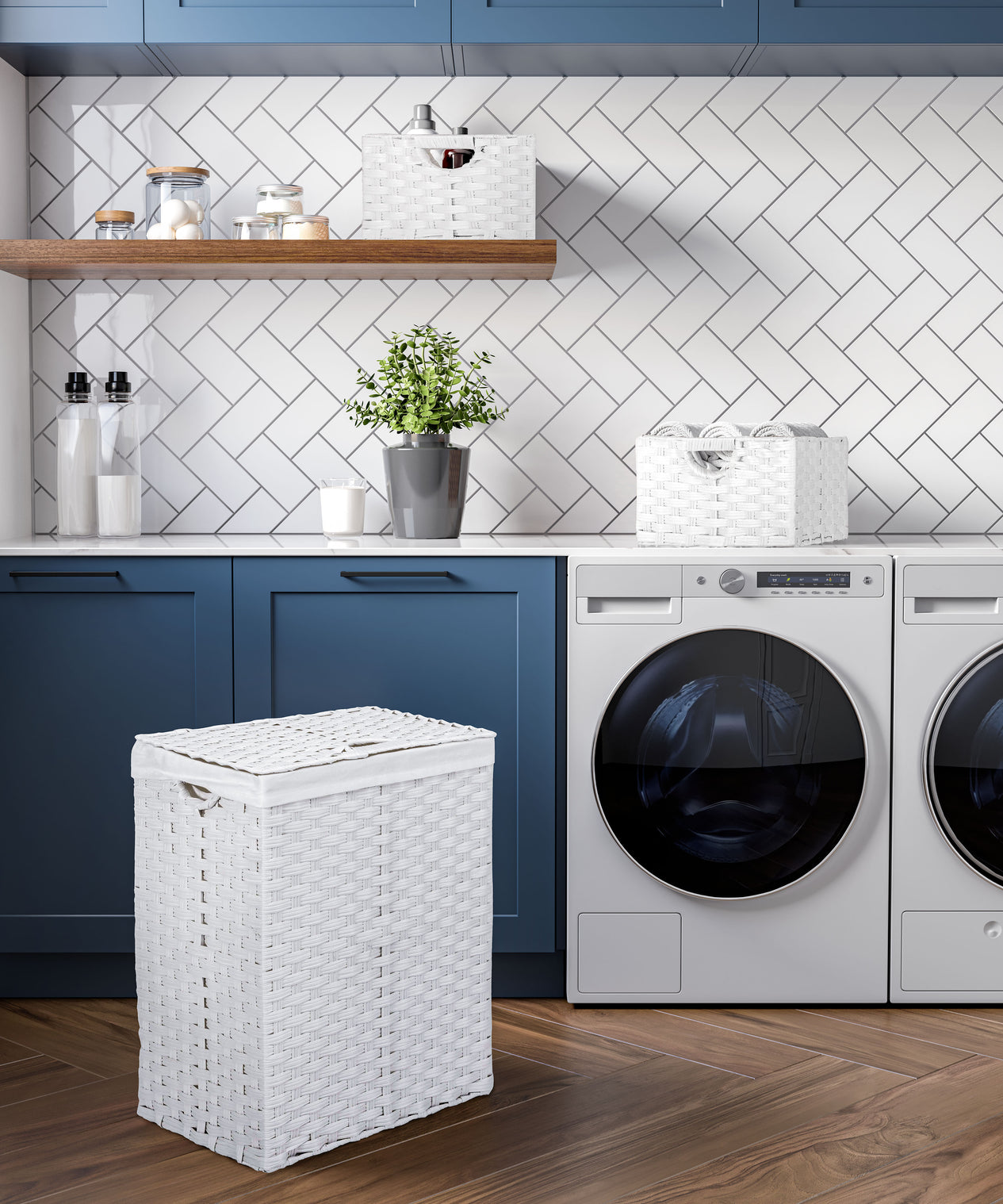 Handwoven Basket (2-Pack), White