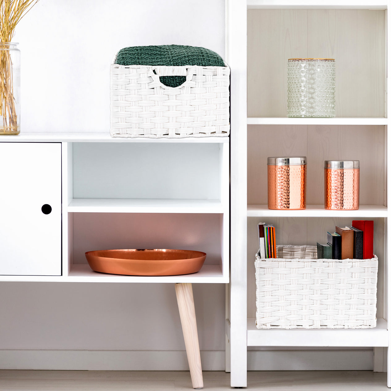 Handwoven Basket (2-Pack), White