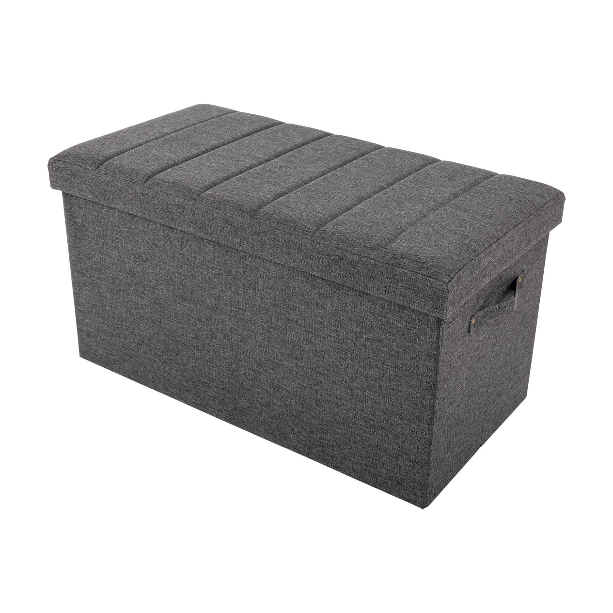 Channel Tufted Storage Trunk with Handles