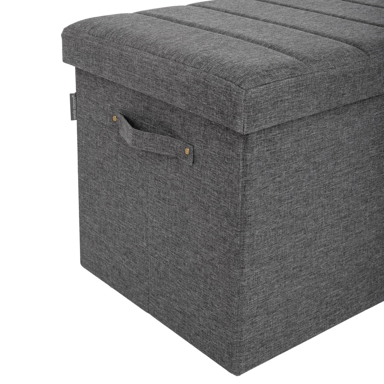Channel Tufted Storage Trunk with Handles