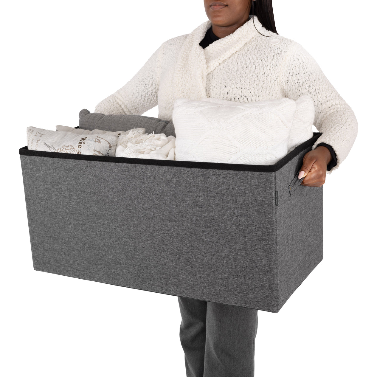 Channel Tufted Storage Trunk with Handles