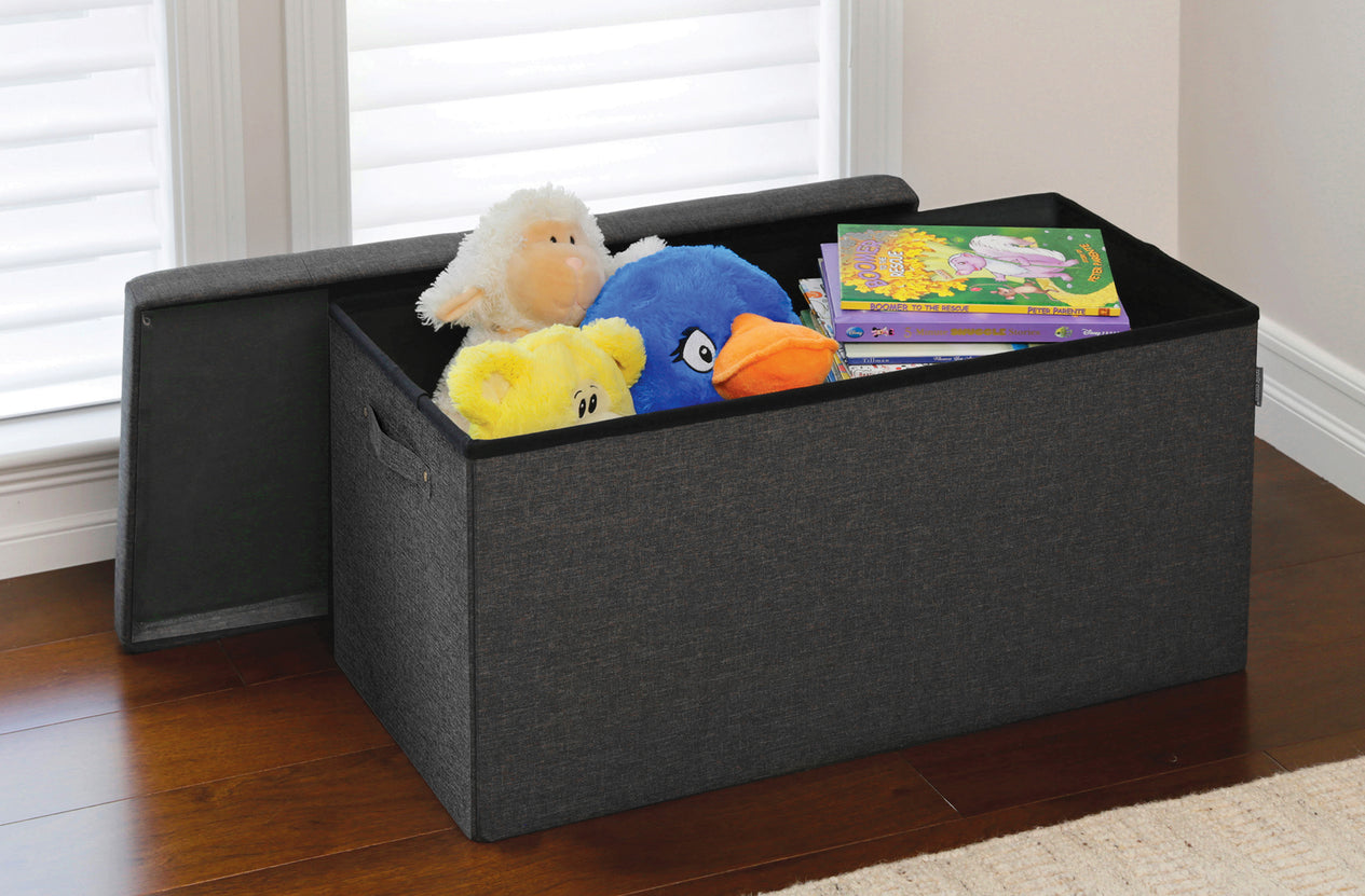 Channel Tufted Storage Trunk with Handles