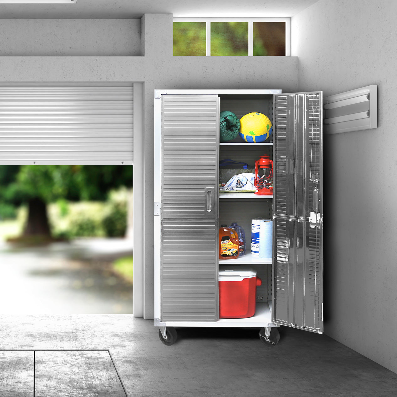 UltraHD® Rolling Storage Cabinet, White