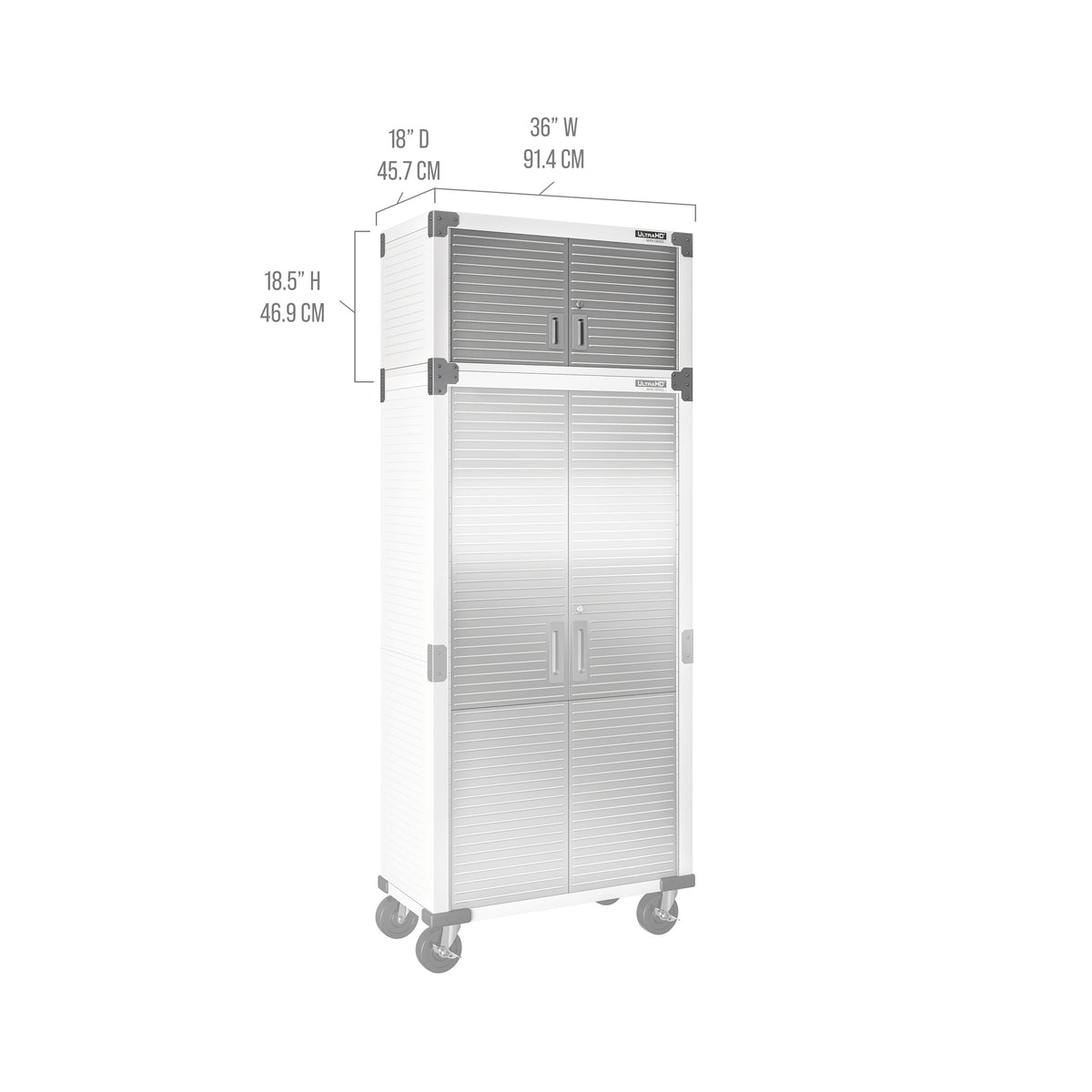 UltraHD® Stacking Top Cabinet, White
