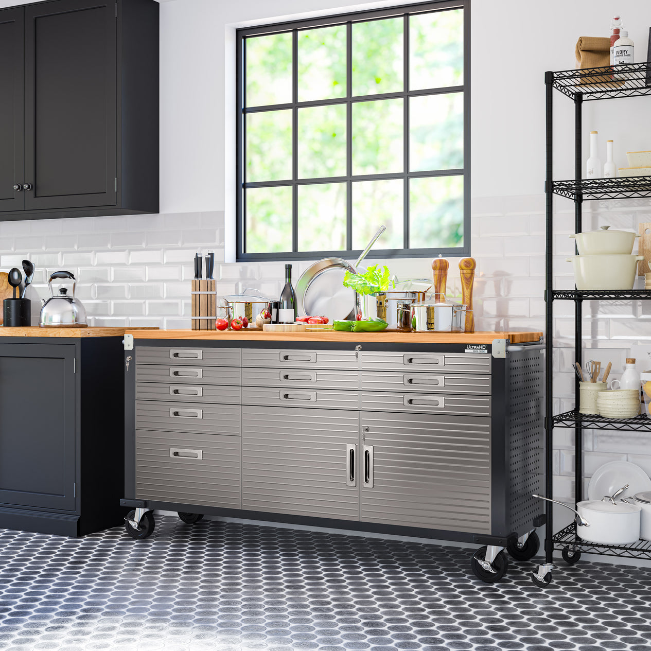 UltraHD® 11-Drawer Rolling Workbench, Graphite