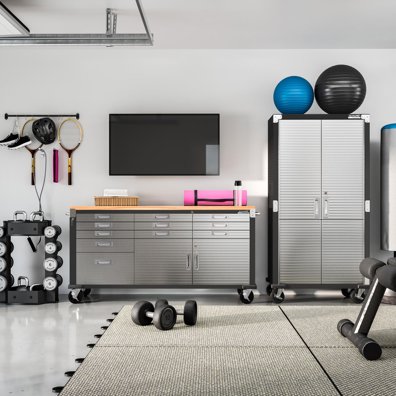 UltraHD® 11-Drawer Rolling Workbench, Graphite