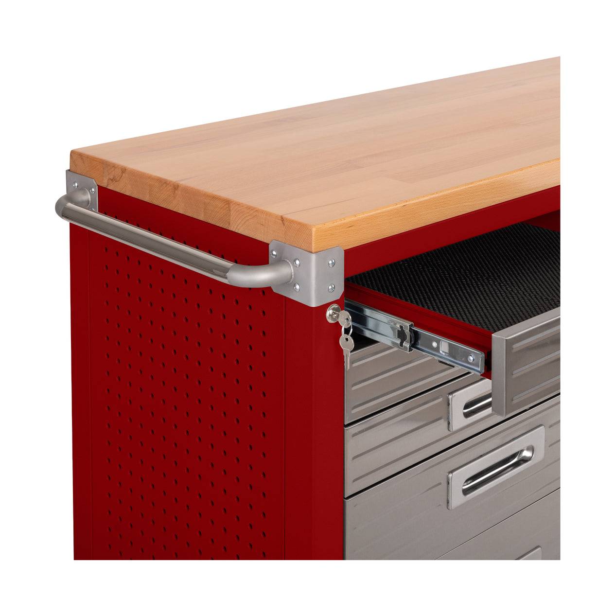 UltraHD® 11-Drawer Rolling Workbench, Red