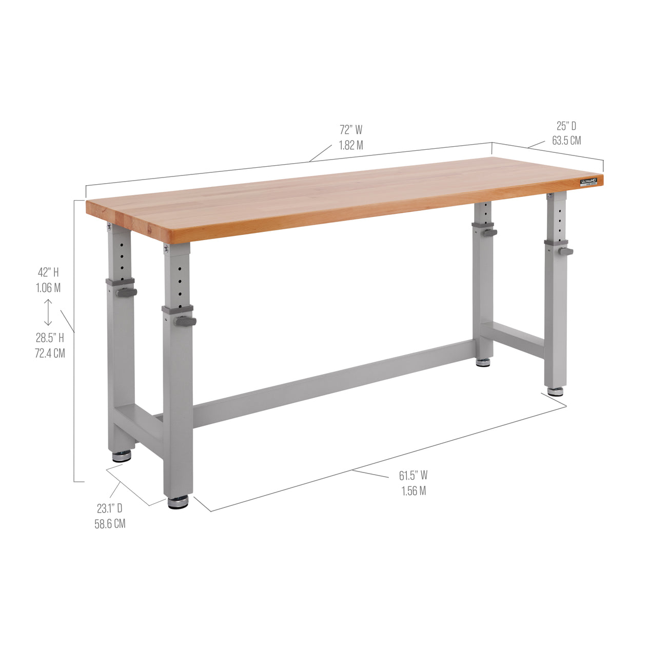 UltraHD® Height Adjustable Workbench, Granite