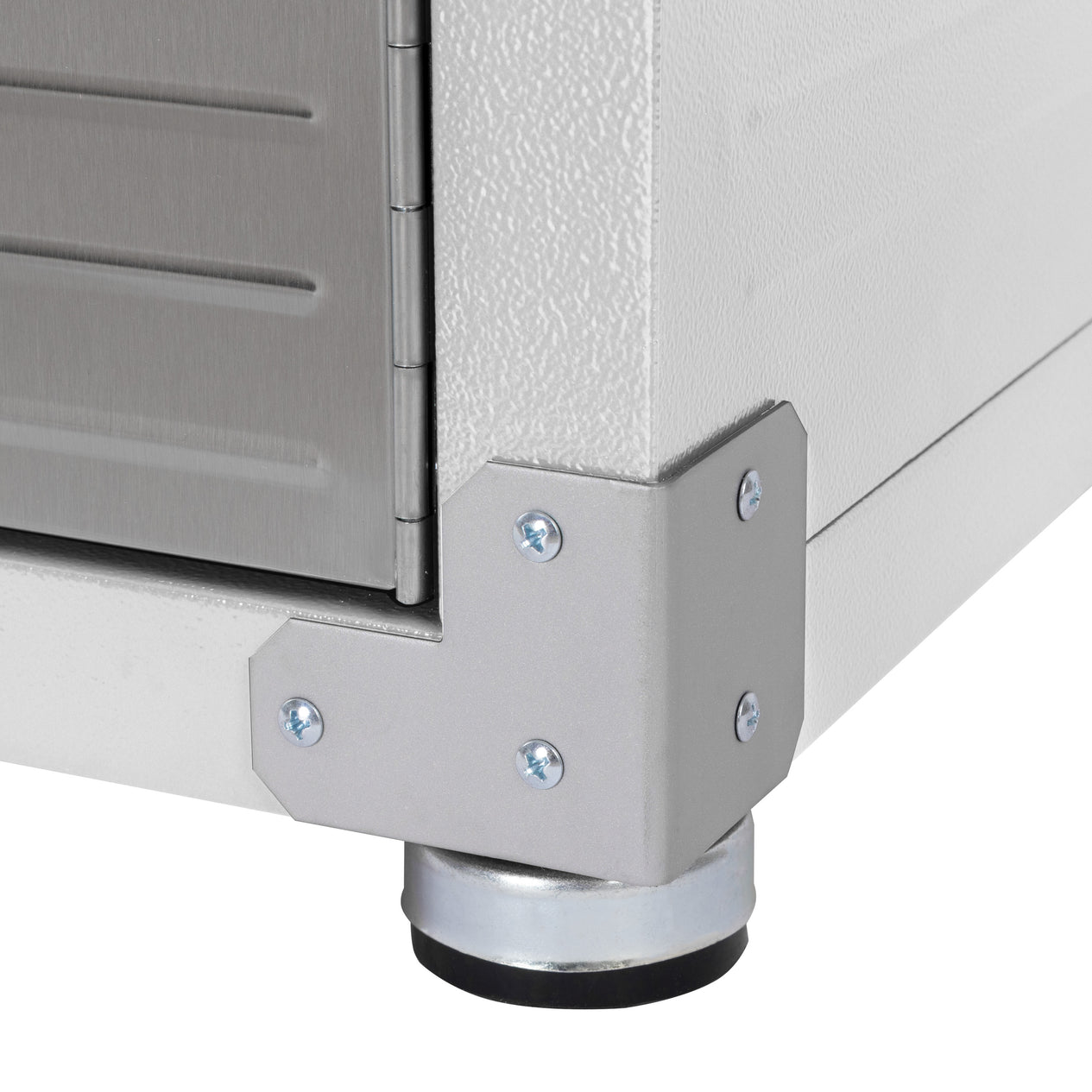 Close up of leveling feet