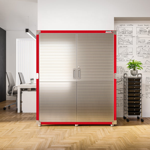 Red cabinet in office