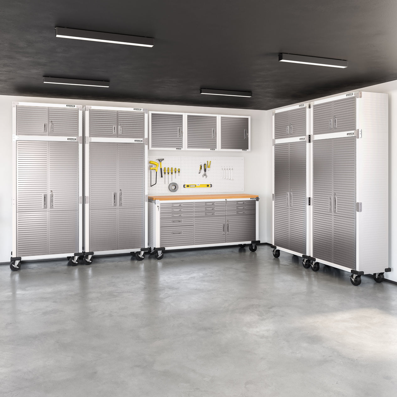 UltraHD® Rolling Storage Cabinet, White