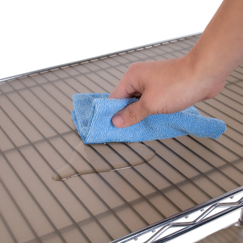 Cleaning care for shelf liner