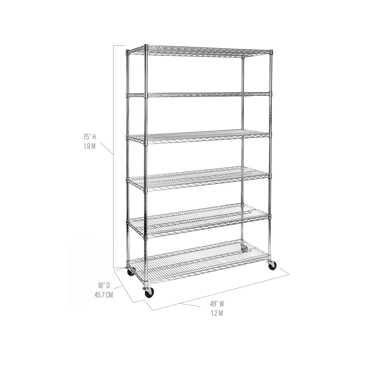 UltraDurable® 6-Tier NSF-Certified Steel Shelving