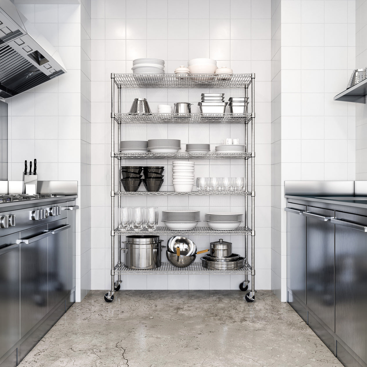 UltraDurable® 6-Tier NSF-Certified Steel Shelving