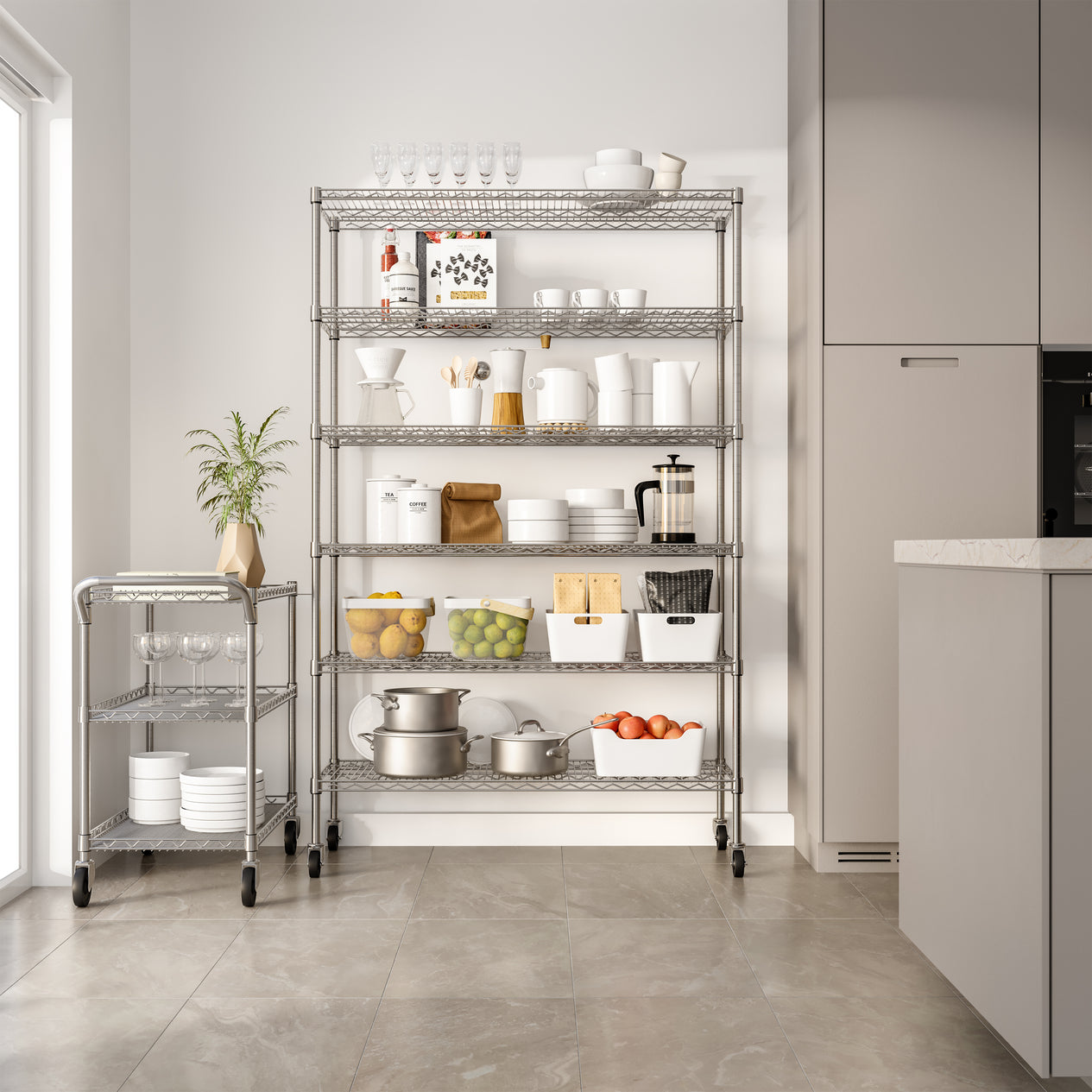 UltraDurable® 6-Tier NSF-Certified Steel Shelving