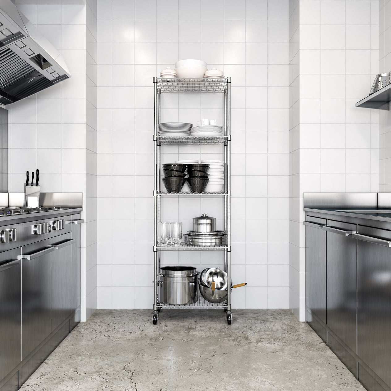 UltraDurable® 5-Tier NSF-Certified Steel Shelving