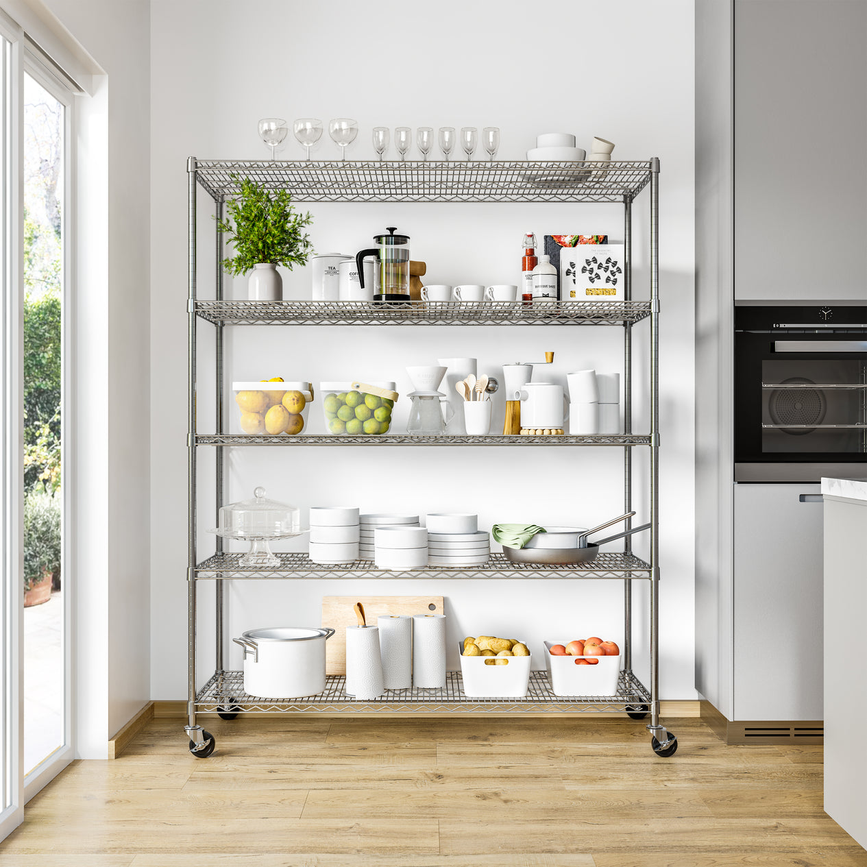UltraDurable® 5-Tier NSF-Certified Steel Shelving