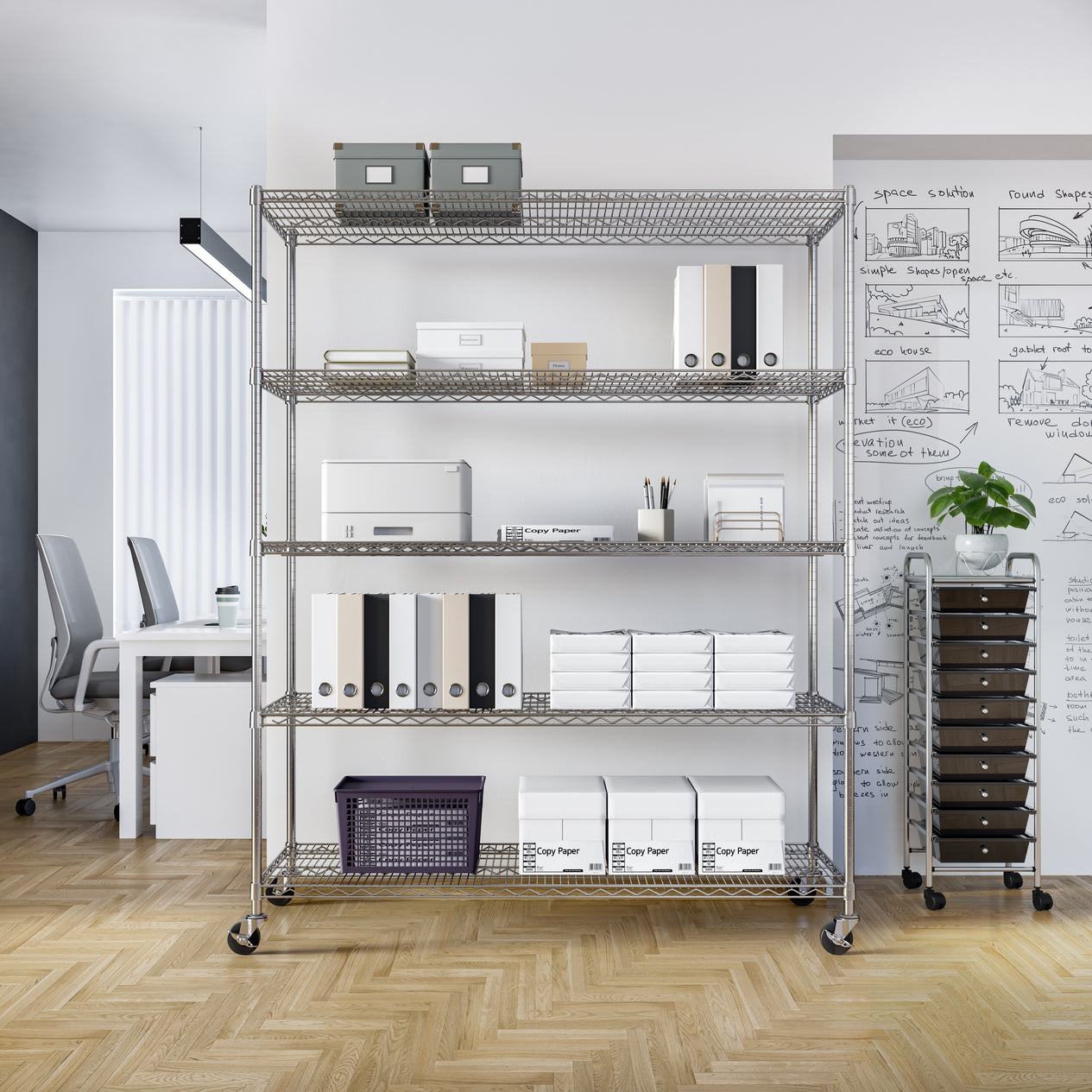 UltraDurable® 5-Tier NSF-Certified Steel Shelving