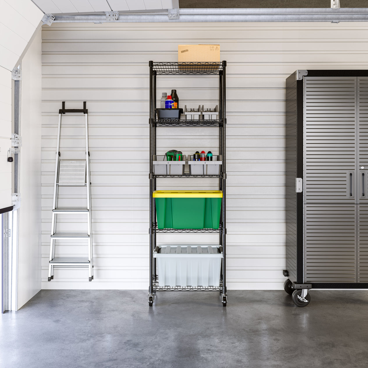 UltraDurable® 5-Tier NSF-Certified Steel Shelving, Black